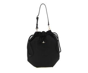 Drawstring Orb-motif Shoulder Bag - female - Vivienne Westwood - Bucket Bags - Black - ONE SIZE - Bags ONE SIZE