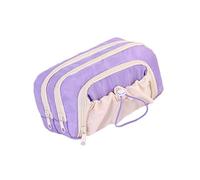 Drawstring Pencil Case Large Capacity Learning Storage Bag Student Essentials Organizer Waterproof Fabric Pencil Bag School, purple