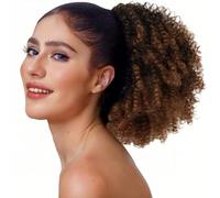 Drawstring Ponytail Afro Kinky Curly Ponytail Extension 8 Inch Synthetic Curly Ponytail Extension Synthetic (1BT30)