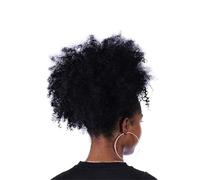 Drawstring Ponytail Extension Human Hair for Black Women,Kinky Curly Clip in Ponytails Hairs, Brazilian Virgin Wig Hair Extension for Daily Use(12inch)