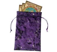Drawstring Pouch, Star and Moon Jewelry Bag Tarot Runes Bag Pouch for Playing Cards, , Cosmetics, Trading Cards Velvet Drawstring Bag | Thick Reusable Dice Bags | Jewelry Bag Pouch for Tarot