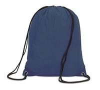 Drawstring School PE Bag Childrens Gym Sack Backpack Tote - 16 Colours (Navy Blue)