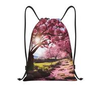 Drawstring Sport Bag, Lightweight Swimming Backpack, Blooming Orchard, Eco Friendly School Bags For Shopping, Teenager, Men, 36X42cm