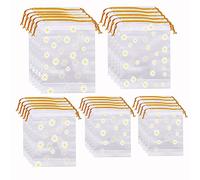 Drawstring Storage Bags, 25 Pcs Travel Shoe Bag, Waterproof Plastic Travel Bags, Reusable Shoe Bags, Travel Storage Bags for Clothes Cosmetic Shoes Travel Accessories (5 Sizes)