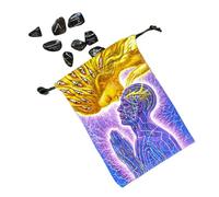 Drawstring Tarot Card Bag - 5.12x7.09 Inch Fabric Storage | Christmas Gift Basket Crystals from Tile Holder Christmas Trolley Basket Solder Crystals Jewelry Halloween Parto Faven