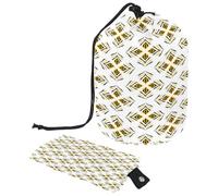 Drawstring Toiletry Bag, Abstract Peacock Seamless Pattern Barrel Shaped Wash Bag Cosmetic Bags, Travel Makeup Organiser Pouch + Small Bag