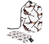 Drawstring Toiletry Bag, Funny Monkey with Long Tail Barrel Shaped Wash Bag Cosmetic Bags, Travel Makeup Organiser Pouch + Small Bag