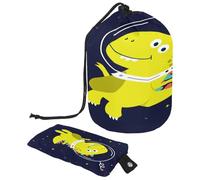 Drawstring Toiletry Bag, Lovely Dinosaur Pilot Barrel Shaped Wash Bag Cosmetic Bags, Travel Makeup Organiser Pouch + Small Bag