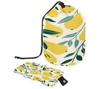 Drawstring Toiletry Bag, Ripe Pears Barrel Shaped Wash Bag Cosmetic Bags, Travel Makeup Organiser Pouch + Small Bag
