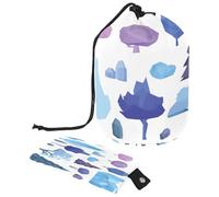 Drawstring Toiletry Bag, Winter Tree and Stones Barrel Shaped Wash Bag Cosmetic Bags, Travel Makeup Organiser Pouch + Small Bag