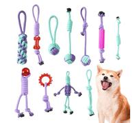 Drawstring Toy For | 11 Pieces Bite Resistant Cotton Toy,For Strongly Biting Brushes-Cords | Home And Outdoor Play Against Boredom Training