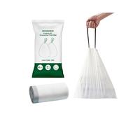 Drawstring Trash Bags 30L Bin Liners, White / 1