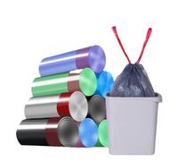 Drawstring Trash Bags Thicken 4-6Gallon Garbage Bags Unscented Wastebasket Liners Bags for Kitchen,Bathroom,Office,Hom (light blue-75)