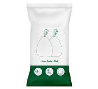 Drawstring Trash Bags, White / 1