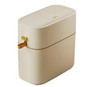 Drawstring Trash Can - Compact Bin, Odor Control, Waste Holder | 8L Touchless Garbage Basket With Lid For Bathroom, RV, Dorm, Toilet, Narrow Area, Under Desk, Laundry Room, Cabinet Space, Indoor Outdo