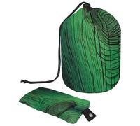 Drawstring Travel Cosmetic Bags Barrel Makeup Bag, Green Wood Art Print Large Toiletry Organizer Waterproof for Women