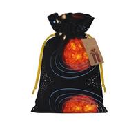 Drawstrings Christmas Outer Space Galaxy Solar System Print Bag,Bags For Gifts Wrapping,Apply To Wedding,Easter,Holiday Party