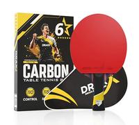DRAXX SPORTS Table Tennis Bat 5/6 & 7 Stars | Professional Carbon Paddle with Pro Rubber | Superior, Spin & Power | High-Performance Ping Pong Racket | 2.0mm Sponge & EVA Case (6 STARS Carbon)
