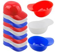 Drayear 12 Pack Ice Cream Baseball Helmet 8 oz Mini Baseball Cap Snack Bowl Plastic Baseballs Hat Chip Bowl for Kids Birthday Party Supplies, 3 Colors