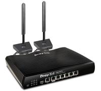DrayTek Vigor V2927LAC Gigabit Ethernet Failover Router, 3G/4GLTE Embedded Sim Slots, AC Wireless, Dual-WAN Load Balancing, 50 VPN Connections, 5 GbE LAN Ports, Magnetic Base LTE Antenna's