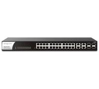 DrayTek VigorSwitch G1282, 24-Port Managed Switch, 4 SFP Uplink Ports, Rack Mountable, QoS, Ideal for SOHO and Small Business
