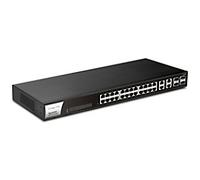 DrayTek VigorSwitch G1282, 24-Port Managed Switch, 4 SFP Uplink Ports, Rack Mountable, QoS, Ideal for SOHO and Small Business