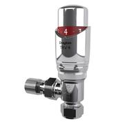 Drayton 07 05 150C Polished Chrome Effect Angled Radiator Valve (Dia)15mm
