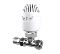 Drayton 08 09 115 White Straight Radiator Valve (Dia)15mm