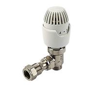 Drayton RT212 White & Chrome TRV 15mm Angled & L/S