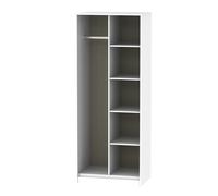 Drayton Tall Wardrobe White 5 Shelves