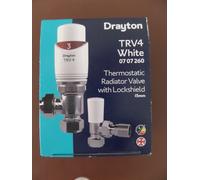 Drayton 0707260 TRV4 15 mm Thermostatic Radiator with Matching Lockshield Valve - White