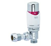 Drayton Trv4 15mm Angled With Lockshield & Drain Off Pack