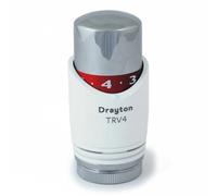 Drayton TRV4 Thermostatic Valve, Head Only, Chrome & White