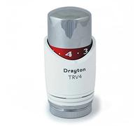 Drayton TRV4 Thermostatic Valve, Head Only, Chrome & White