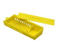 DRBAPQLXD 100Pcs Queen Bee Transport Cages Bee Queen Rearing Cage Cell Plastic Post Transmit Move Mail New King Transparent Yellow/White(Yellow)