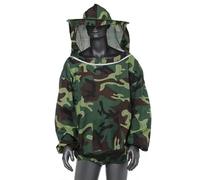 DRBAPQLXD Beekeeping Protective Jacket Smock Suit Bee Keeping Sleeve Beekeeper Breathable Clothes Clothing Veil Dress With Hat Equip Suit(Army Green)