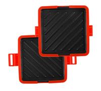 DRBIT Microwave Toastie Sandwich Maker with Adjustable Silicone Straps Wireless Toastie Maker Nonstick Plate Sandwich Maker Heatwave Technology Sandwich Toaster for Cooking Delicious Crispy(Gules)