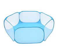 DRBIT Outdoor Foldable Pet Playpen Breathable Small Animals Tent Transparent Pet Exercise Fence Rabbit Play Pen Cage for Rabbits Hamster Hedgehogs Diameter 120cm(blue)