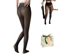Drbrrly 2026 Magic Bare-Leg Look Fleece Lined Tights, fleece lined tights, Women Fleece Lined Snatch Waist Stay Warm Tights Plus Size (UK, Alpha, XL, Regular, Regular, Black)