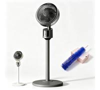 Drbrrly Large Floor Fan, Quiet Pedestal Fan, 3 Speed USB Standing Fan 58-80cm Adjustable Height 20db Whisper Operation Abs Material for Bedroom Office Apartment Indoor Outdoor Camping Tent (B)