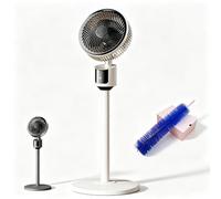 Drbrrly Large Floor Fan, Quiet Pedestal Fan, 3 Speed USB Standing Fan 58-80cm Adjustable Height 20db Whisper Operation Abs Material for Bedroom Office Apartment Indoor Outdoor Camping Tent (A)