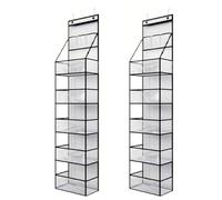 drburpily 2Pec,Multi-Functional Storage Bag, Made Of Transparent For Small With And Perfect For Bedrooms, Living Rooms, Or, Black, 30 * 15 * 125cm