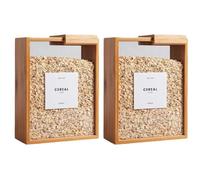 drburpily 2pieces Efficient Pantry Organization Cereal And Rice Storage Container Sets Wood Pantry Organizers And Storage Apt