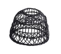 drburpily Boho Rattan Ceiling Pendant Lamp Light Cover Stylish Upgrade Woven Lampshade Adds Charm To Any Room Setting Hanging Swag Ceiling Lamp Twine Rattan Lampshades, Black, 21x15cm