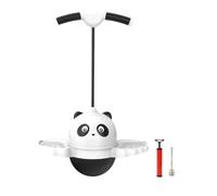 drburpily Bouncing Ball Adjustable Handle Pogo Exercise Toy For High Jump Fun And Fitness Pogo Jump Ball Is Made PP And PVC Materials Balance Board High Exercise Balance Ability, White, 38x80cm