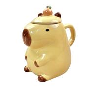 drburpily Capybara Tea Set Couple Mug Cups Coffee Cute Drinking Mug Handmade Unique Captures Playful Nature Promising Longevity and Hygiene. Capybara Drinking Cup Adults Kids Gift Porcelain