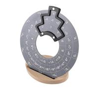 drburpily Circle Of Fifths Chords Wheel Metal Wheel Versatile Tool For Musicians Aiming To Develop Chord Recognition Skills Music Chords For Guitar Bass Piano, grey with base, Diameter 12cm
