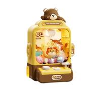drburpily Claw Doll Machine Indoor Arcade Games For Ages 4 Exciting Fun And Entertainment Promoting Teamwork Skills At Home Or Parties DIY Electric Claw Machine Grab Doll Clip, Brown, 20x15.7x29.6cm