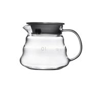 drburpily Coffee Server with Splashing Dust-Proof Lid Smooth Flows Pour Over Coffee Maker Glass Glass Coffee Pot, 450ml, Cover Band