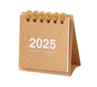 drburpily Compact Desk Calendar 2025 Mini Calendar Flip For Desk Organising Important Dates Stand Up Flip Allows For Smooth 360° Page Rotation Without Risk Of Pages Falling Out.No To Tear Off, Khaki